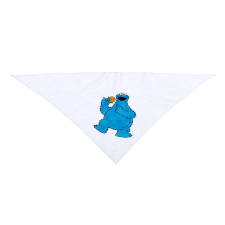 PAÑOLETA TRIANGULAR SUAVE monstruo comedor de galletas peludo azul niños moda cuello fiestas