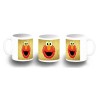 TAZA FOTOLUMINISCENTE monstruo galletas divertido peludo rojo serie niños BRILLA OSCURIDAD