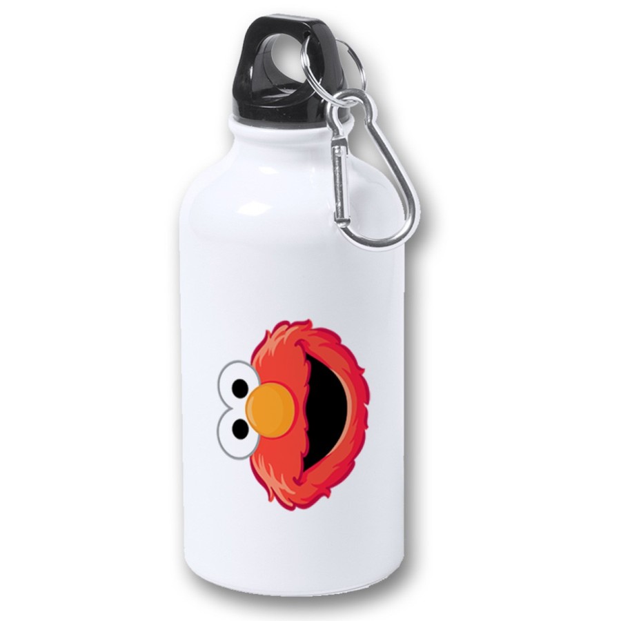 BIDON 400ML METALICO monstruo galletas divertido peludo rojo serie niños para viaje y deporte