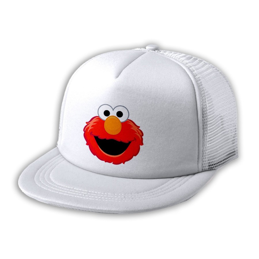 GORRA 5 PANELES REDECILLA TRASERA monstruo galletas divertido peludo rojo serie niños estilo rapero