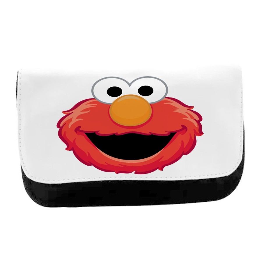 ESTUCHE NECESER DE LONA monstruo galletas divertido peludo rojo serie niños unisex negro monedero billetera