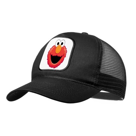 GORRA NEGRA CON REJILLA monstruo galletas divertido peludo rojo serie niños moda deporte