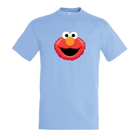 CAMISETA AZUL CIELO monstruo galletas divertido peludo rojo serie niños moda verano personalizada