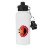 BIDON 600 ML ACERO INOXIDABLE CON CHUPON monstruo galletas divertido peludo rojo serie niños escolar deporte bicicleta