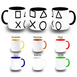 TAZA COLORES simbolos...