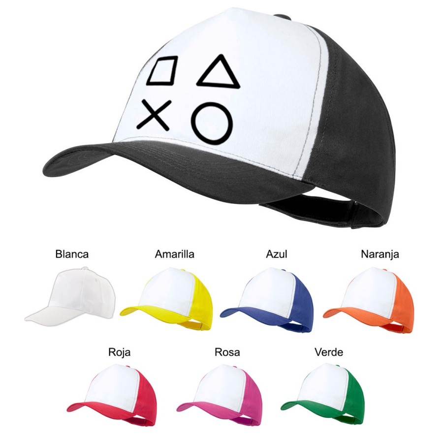 GORRA COLORES simbolos videojuegos consola mando famosos color personalizada