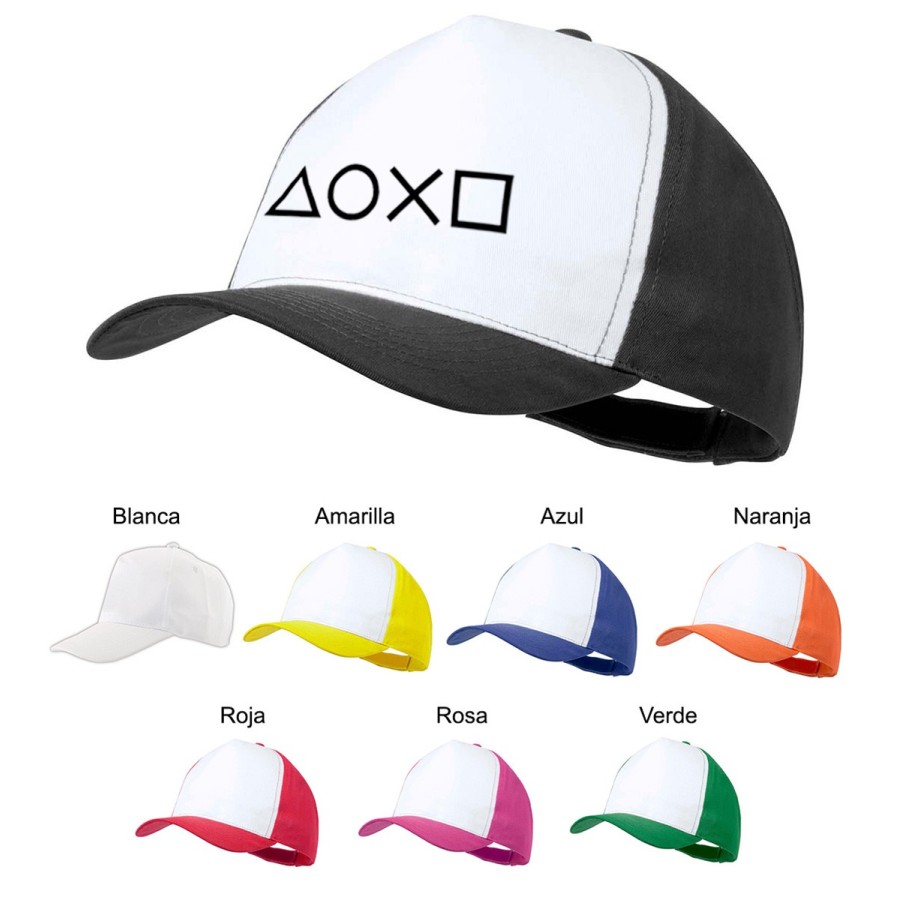 GORRA COLORES logo mando botones consola famosa videojuegos color personalizada