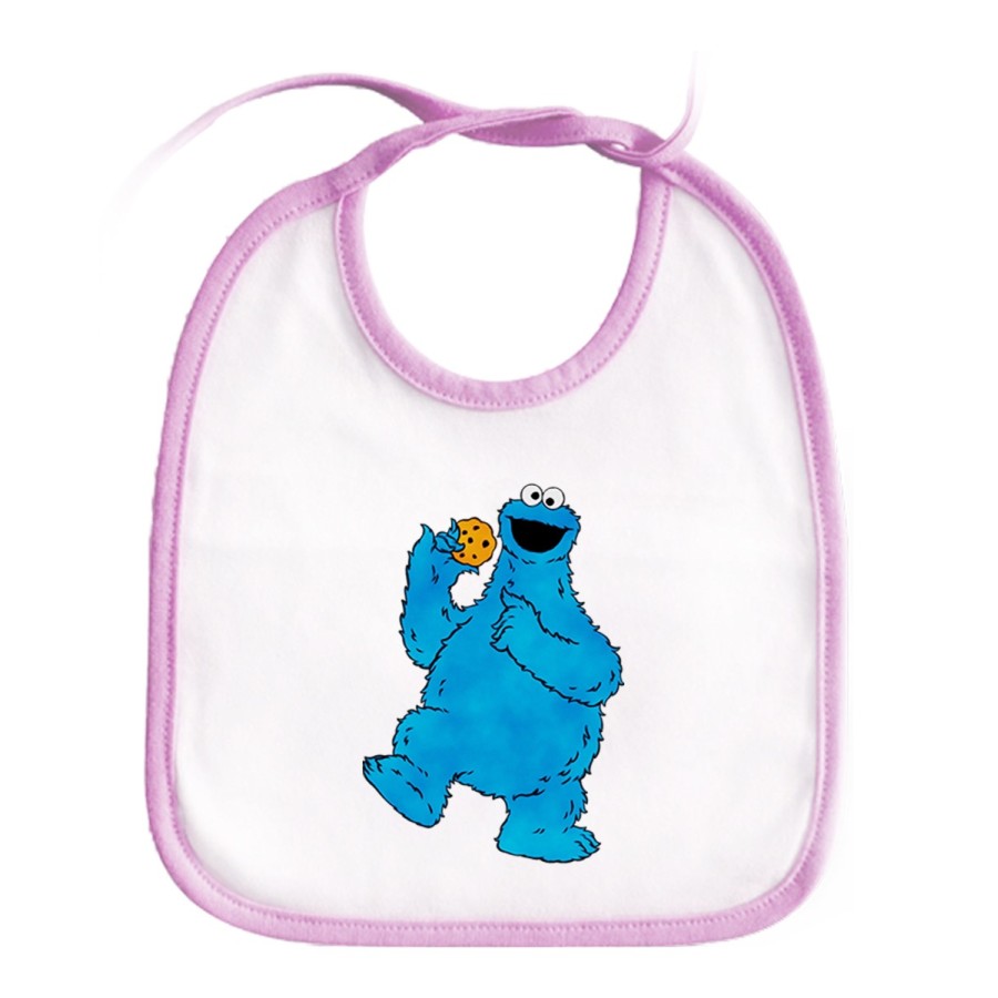 BABERO COLORES monstruo comedor de galletas peludo azul niños personalizado bebe