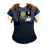 CAMISETA NEGRA MUJER one piece brook fantasma pirata musico mugiwara oferta personalizada