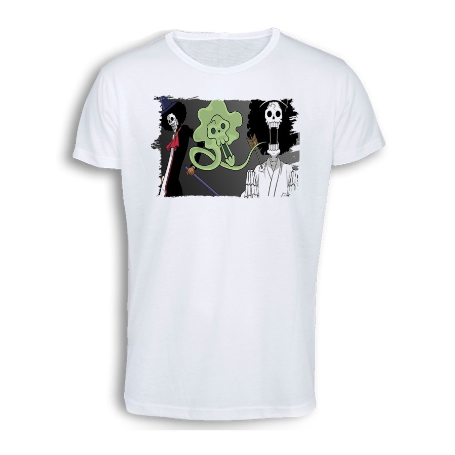 CAMISETA TACTO ALGODÓN one piece brook fantasma pirata musico mugiwara cómoda personalizada