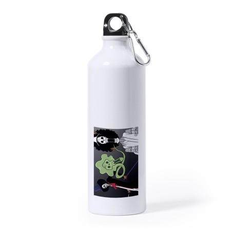 BIDON GRANDE 800 ML ACERO INOXIDABLE one piece brook fantasma pirata musico mugiwara deporte deportivo mosqueton botella