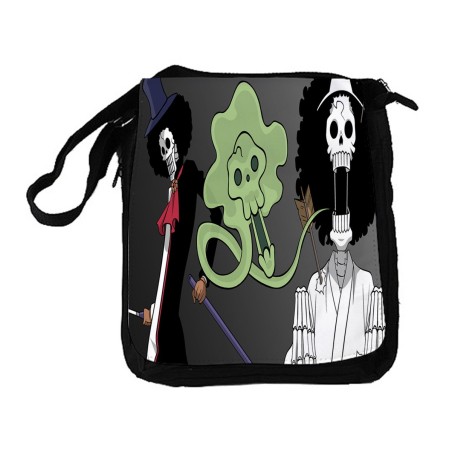 BANDOLERA REPORTERO MEDIANA BOLSO one piece brook fantasma pirata musico mugiwara bolsa mochila hombro