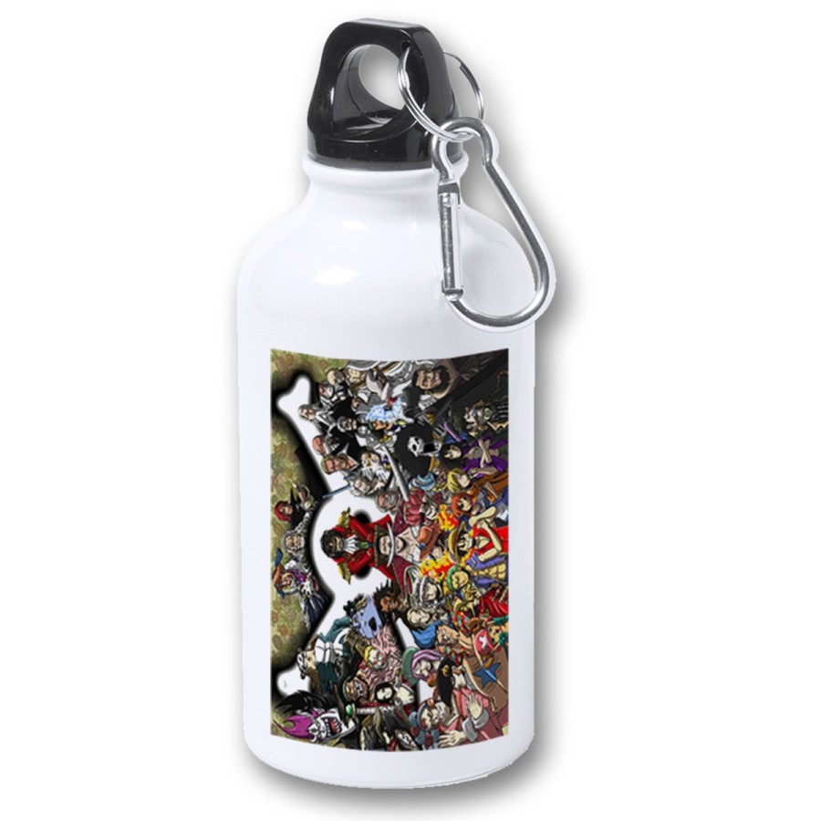 BIDON 400ML METALICO one piece todos gold d roger rey pirata piratas para viaje y deporte