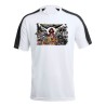CAMISETA TÉCNICA FRANJA MANGAS NEGRA one piece todos gold d roger rey pirata piratas personalizada