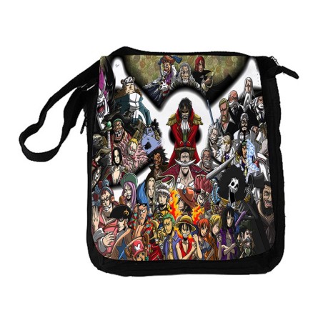 BANDOLERA REPORTERO MEDIANA BOLSO one piece todos gold d roger rey pirata piratas bolsa mochila hombro