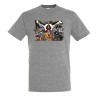 CAMISETA GRIS MEZCLA one piece todos gold d roger rey pirata piratas moda verano personalizada