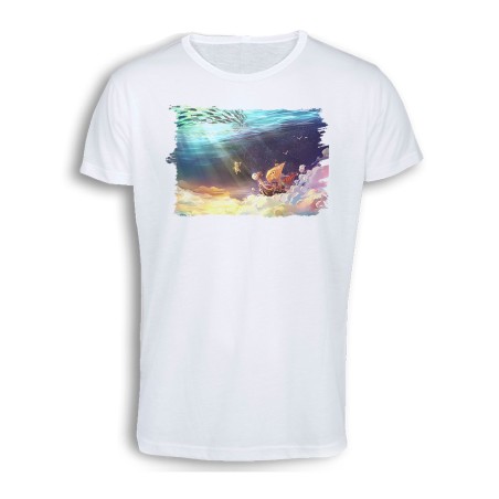 CAMISETA TACTO ALGODÓN thousand sunny barco pirata mar one piece luffy cómoda personalizada