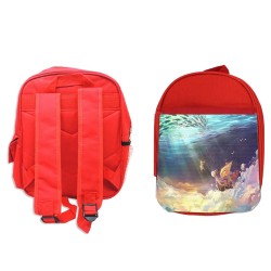 MOCHILA ROJA thousand sunny barco pirata mar one piece luffy escolar personalizado