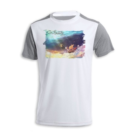 CAMISETA DISEÑO BICOLOR thousand sunny barco pirata mar one piece luffy personalizada