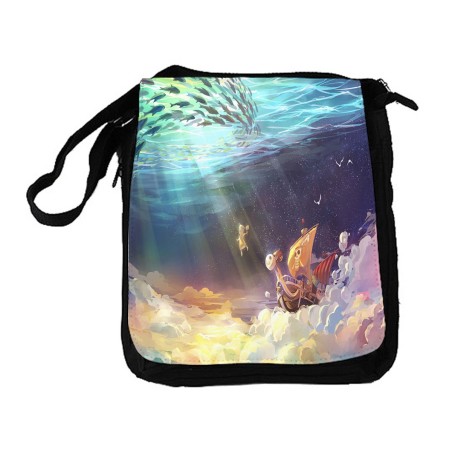 BANDOLERA REPORTERO MEDIANA BOLSO thousand sunny barco pirata mar one piece luffy bolsa mochila hombro