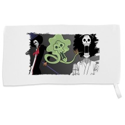 TOALLA GIMNASIO GYM ABSORBENTE one piece brook fantasma pirata musico mugiwara suave con bolsita