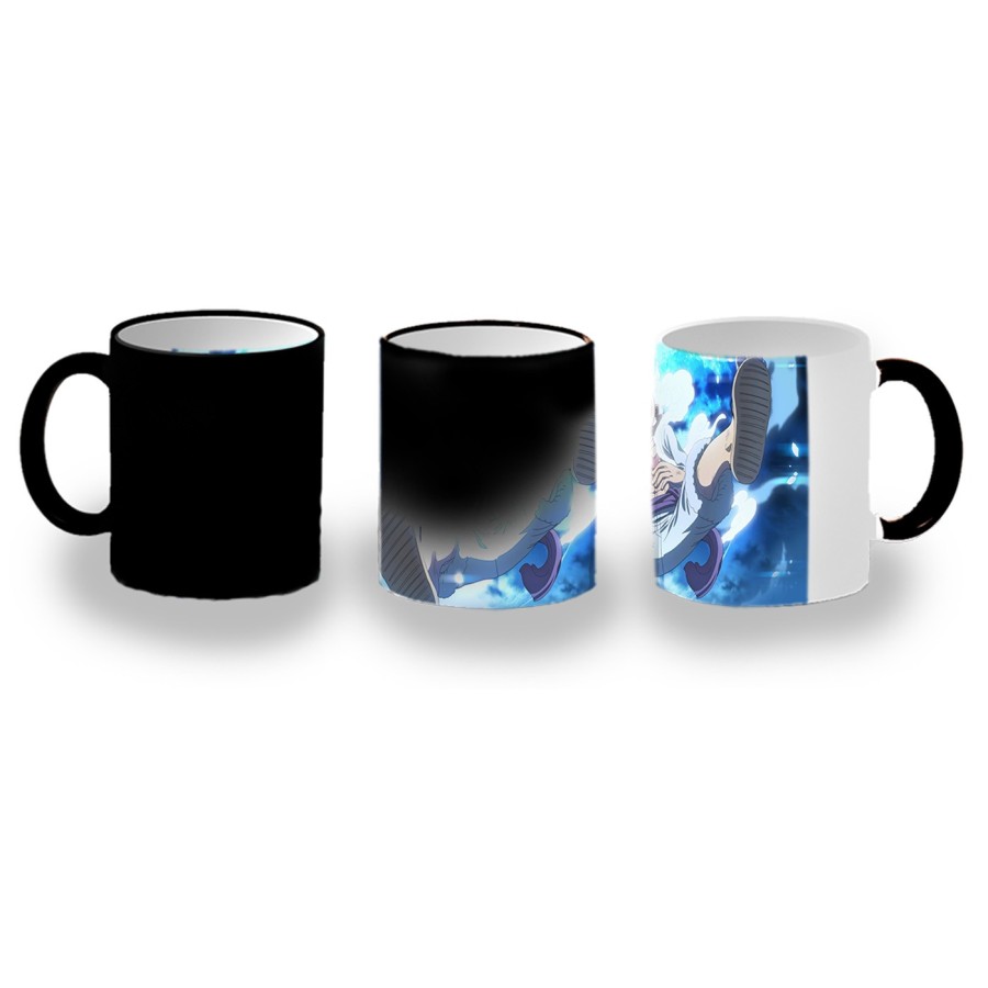 TAZA MÁGICA one piece luffy nika gear 5 hito no mi pirata personalizada