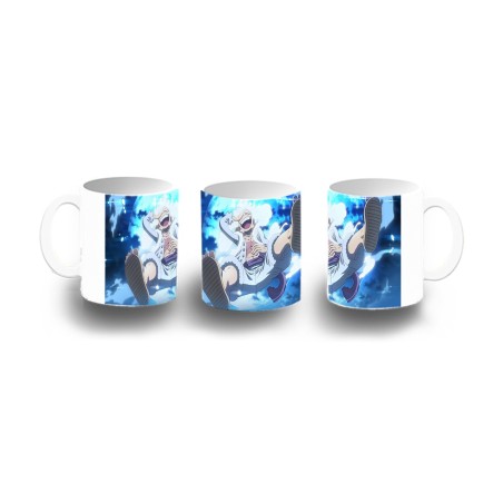 TAZA DE PLASTICO one piece luffy nika gear 5 hito no mi pirata niños personalizada