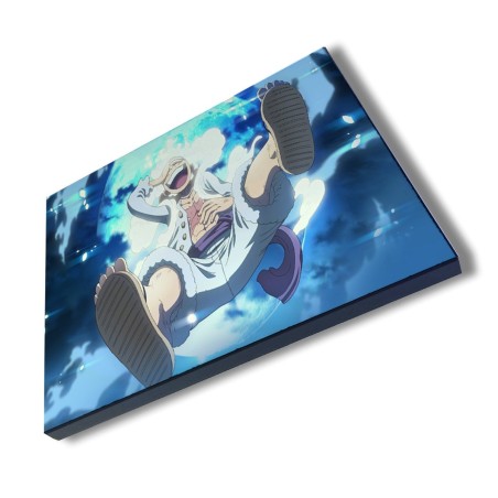 PANEL FOTOGRÁFICO DECORATIVO one piece luffy nika gear 5 hito no mi pirata cuadro acabado brillante elegante pared