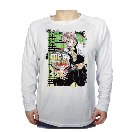 CAMISETA MANGA LARGA kimetsu no yaiba pilar viento Sanemi Shinazugawa temporada 4 personalizada