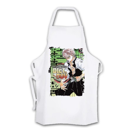 DELANTAL TALLA ADULTO kimetsu no yaiba pilar viento Sanemi Shinazugawa temporada 4 cocina personalizado