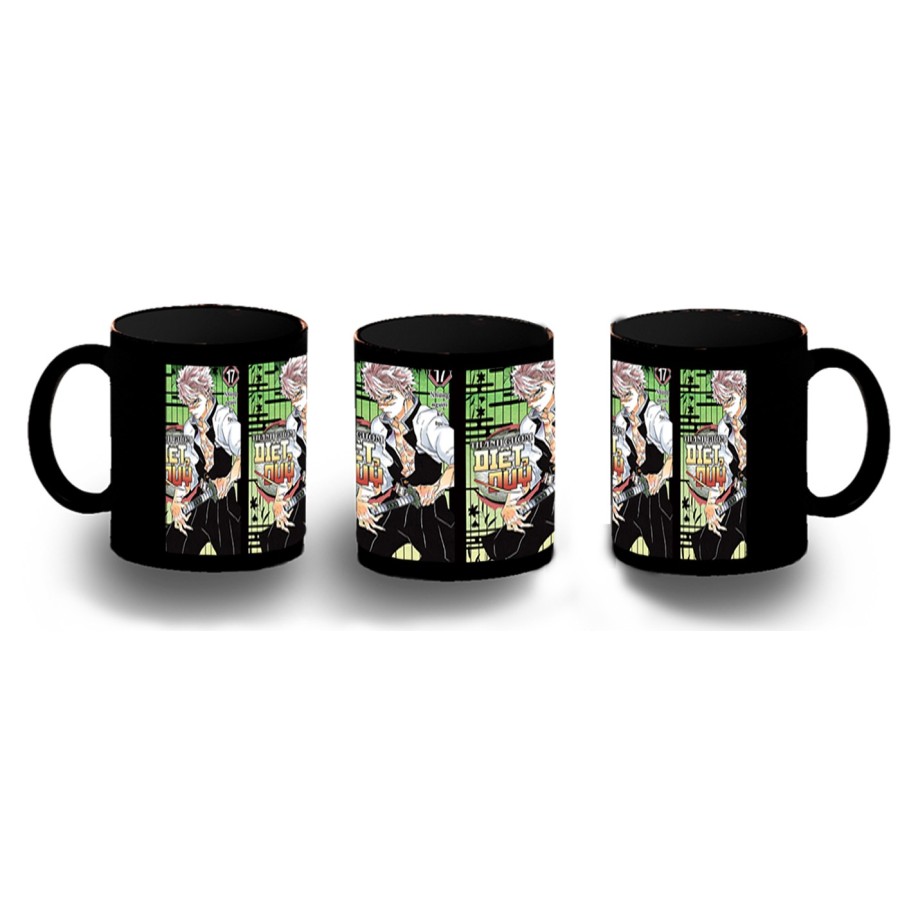 TAZA COMPLETAMENTE NEGRA kimetsu no yaiba pilar viento Sanemi Shinazugawa temporada 4 personalizada