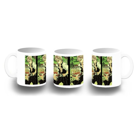 TAZA FOTOLUMINISCENTE kimetsu no yaiba pilar viento Sanemi Shinazugawa temporada 4 BRILLA OSCURIDAD