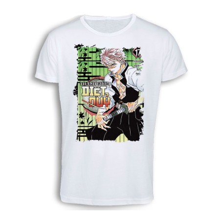CAMISETA TACTO ALGODÓN kimetsu no yaiba pilar viento Sanemi Shinazugawa temporada 4 cómoda personalizada