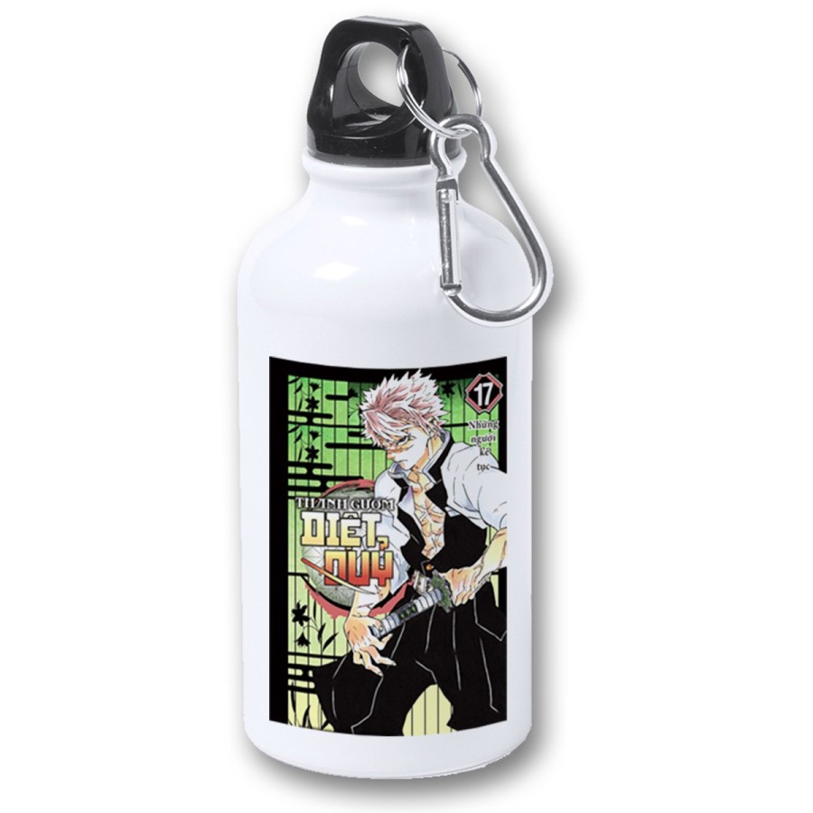 BIDON 400ML METALICO kimetsu no yaiba pilar viento Sanemi Shinazugawa temporada 4 para viaje y deporte