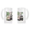 JARRA CERVEZA CRISTAL kimetsu no yaiba pilar viento Sanemi Shinazugawa temporada 4 esmerilada esmerilado 500ml