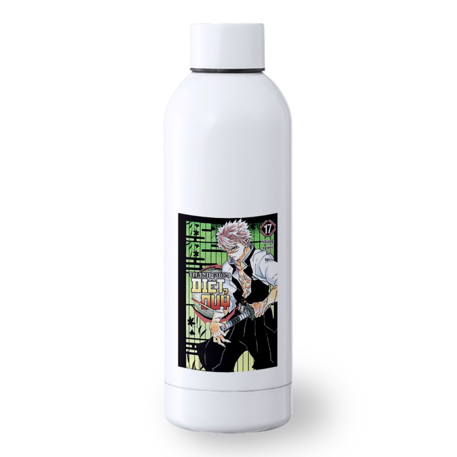 BIDON 500 ML ACERO INOXIDABLE kimetsu no yaiba pilar viento Sanemi Shinazugawa temporada 4 deporte  botella senderismo