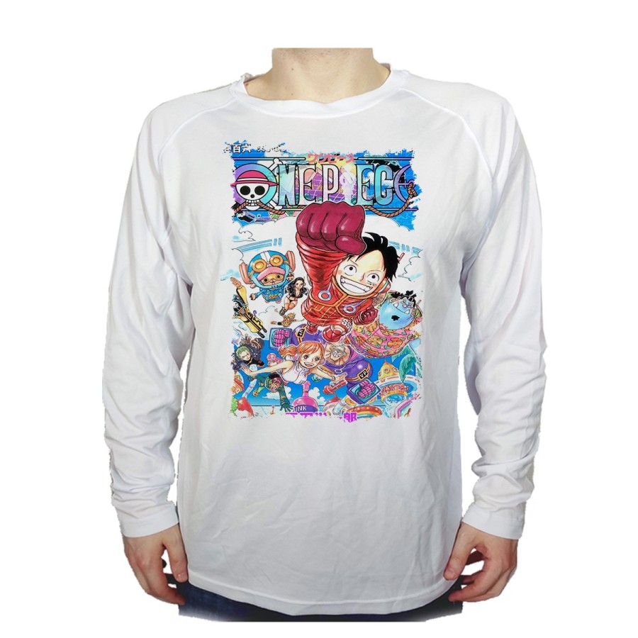 CAMISETA MANGA LARGA one piece mugiwara temporada manga isla egghead personalizada