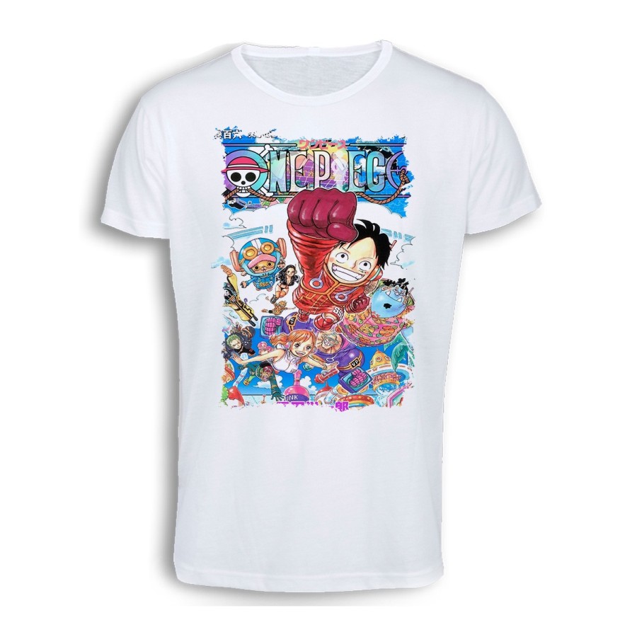 CAMISETA TACTO ALGODÓN one piece mugiwara temporada manga isla egghead cómoda personalizada