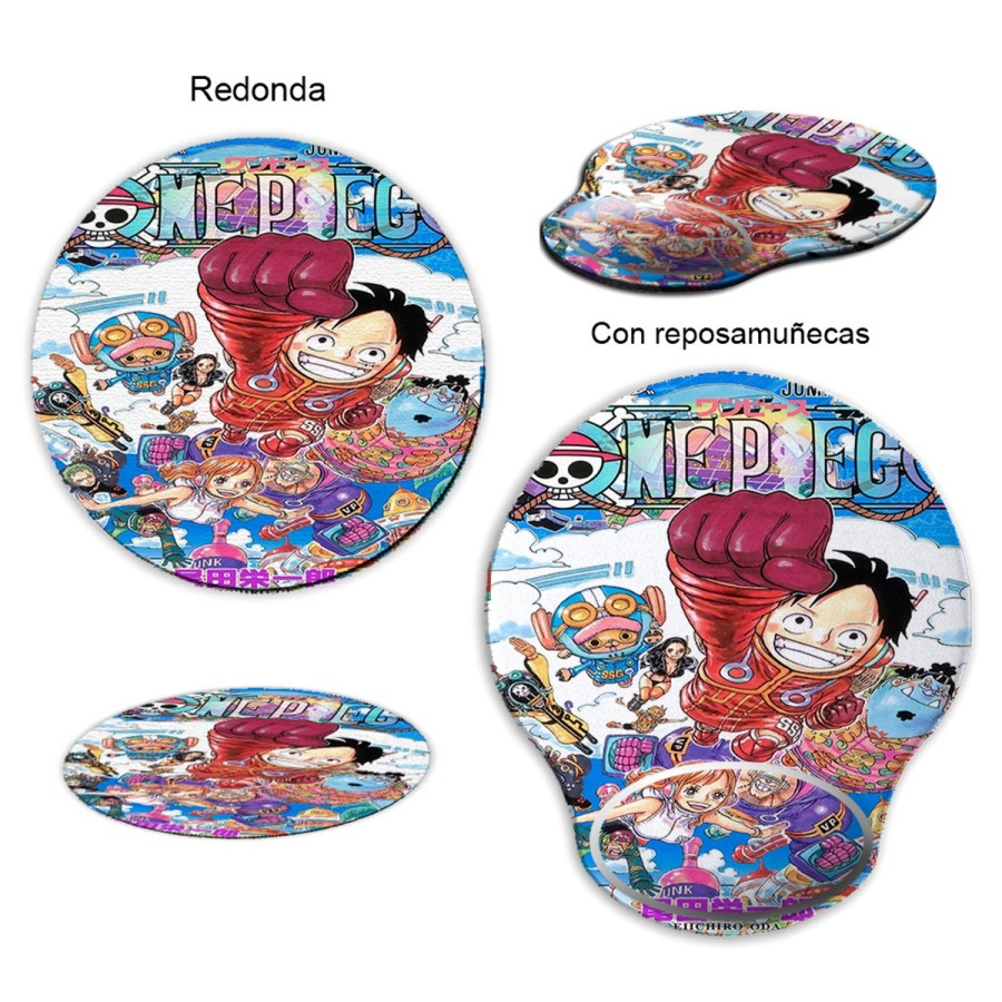 ALFOMBRILLA REDONDA one piece mugiwara temporada manga isla egghead pc raton