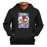 SUDADERA NEGRA CON CAPUCHA one piece mugiwara temporada manga isla egghead adulto poliester algodón personalizada