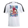 CAMISETA TÉCNICA FRANJA MANGAS NEGRA one piece mugiwara temporada manga isla egghead personalizada