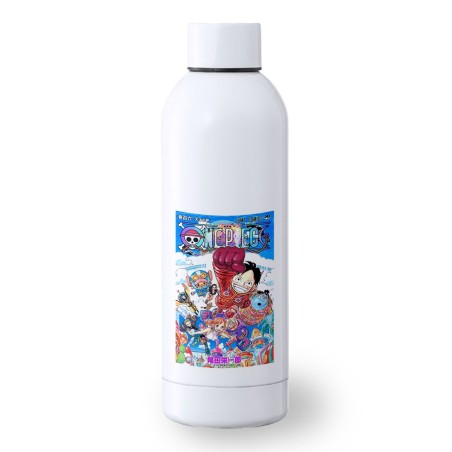 BIDON 500 ML ACERO INOXIDABLE one piece mugiwara temporada manga isla egghead deporte  botella senderismo