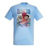 CAMISETA AZUL CIELO one piece mugiwara temporada manga isla egghead moda verano personalizada