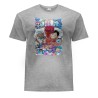 CAMISETA GRIS MEZCLA one piece mugiwara temporada manga isla egghead moda verano personalizada