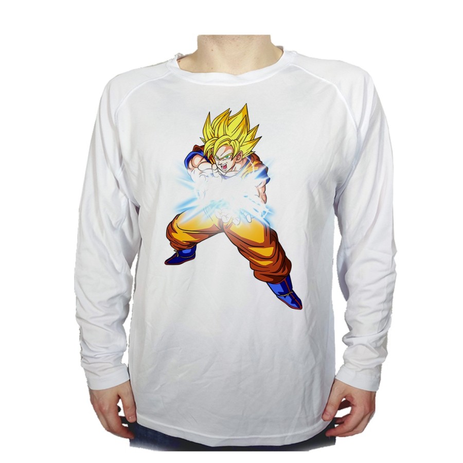 CAMISETA MANGA LARGA goku kame hame ha honda vital super guerrero personalizada