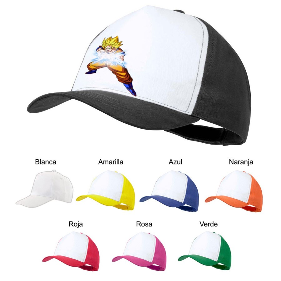 GORRA COLORES goku kame hame ha honda vital super guerrero color personalizada