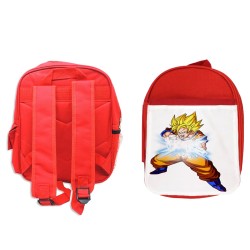 MOCHILA ROJA goku kame hame...