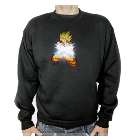 SUDADERA NEGRA goku kame hame ha honda vital super guerrero adulto poliester algodón personalizada