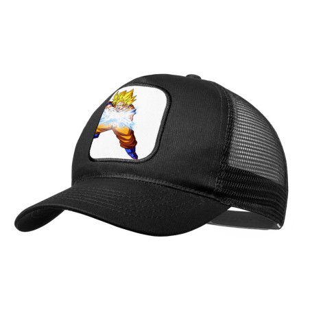 GORRA NEGRA CON REJILLA goku kame hame ha honda vital super guerrero moda deporte