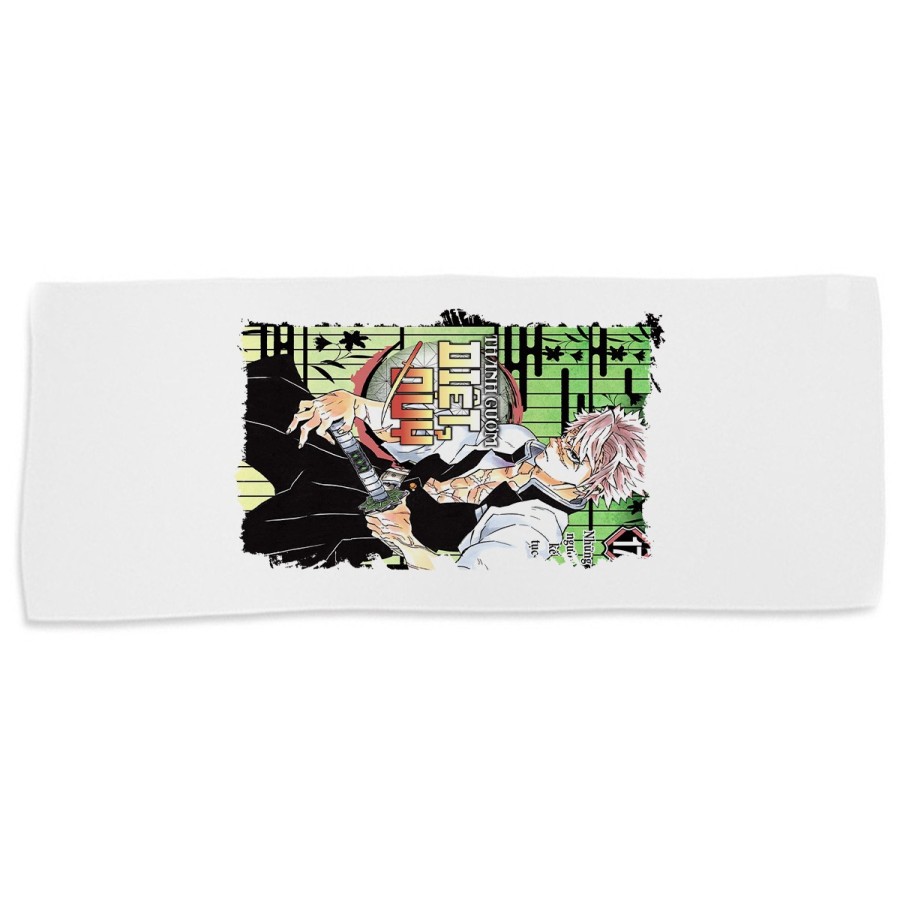 TOALLA GIMNASIO GYM ABSORBENTE kimetsu no yaiba pilar viento Sanemi Shinazugawa temporada 4 suave con bolsita